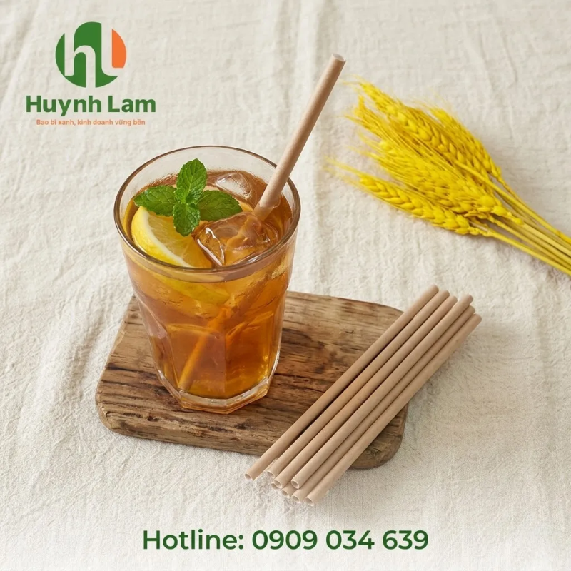 Ống hút bã mía phi 6 cho cà phê, trà và đồ uống ít topping