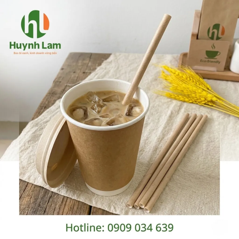 Ống hút bã mía phi 6 cho cà phê, trà và đồ uống ít topping
