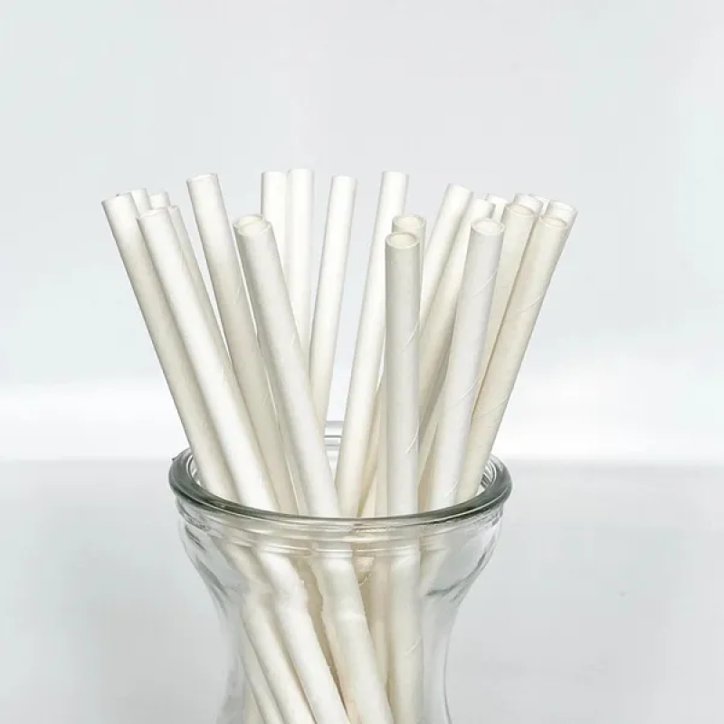 Ống hút giấy phi 8 cho trà sữa ít topping và đá xay nhẹ