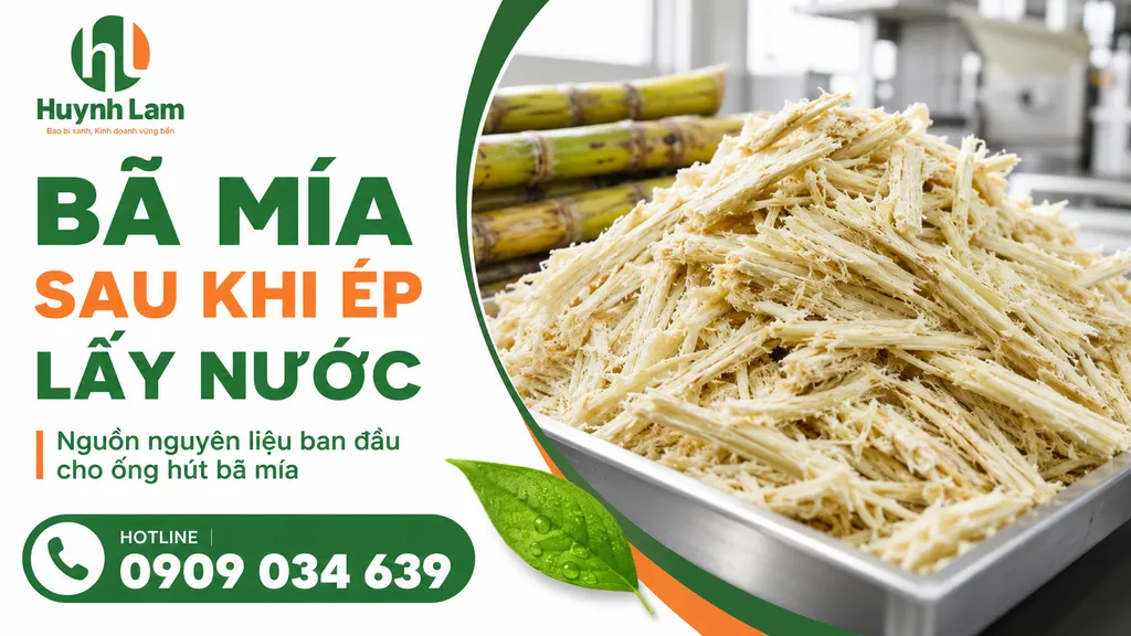 Bã mía được thu gom sau quá trình ép lấy nước