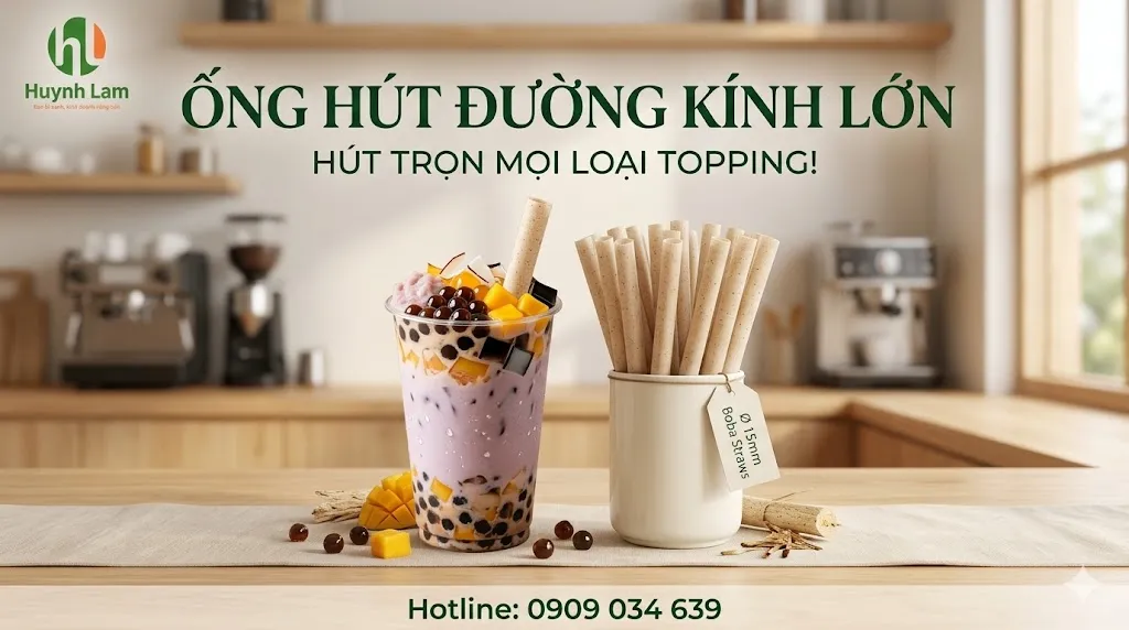 Ống hút phi 8 phù hợp với trà trái cây cà phê lạnh và nước ép lọc mịn